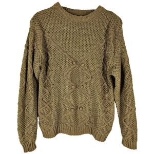 MASON & BELLE NIGHTENGALE WOMEN'S GREEN KNIT SWEATER SIZE MEDIUM